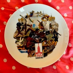 Official 1980 Summer Olympic Games Plate - Moscow